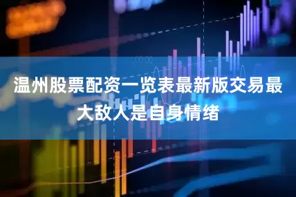 温州股票配资一览表最新版交易最大敌人是自身情绪